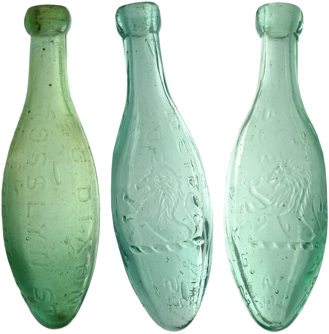 Antique Torpedo Soda Soft Drink Bottles