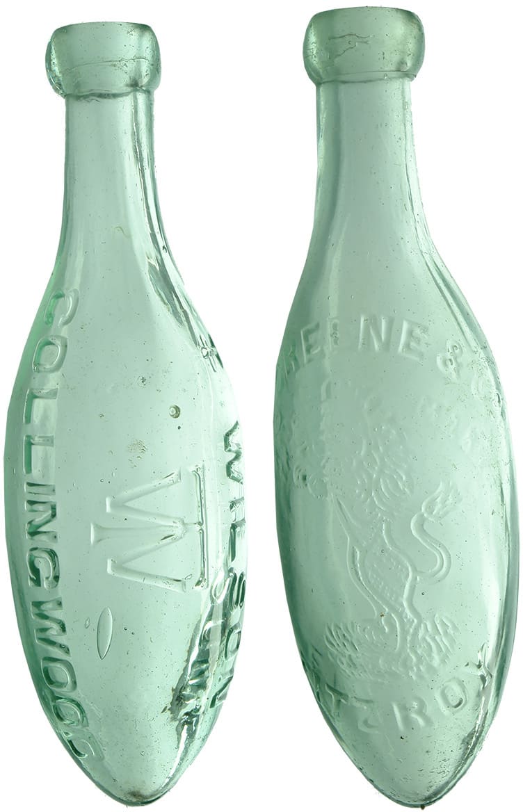 Antique Torpedo Soda Soft Drink Bottles