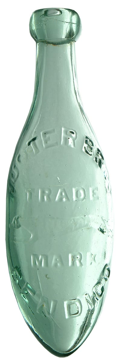Hunter Bros Bendigo Greyhound Antique Torpedo Bottle