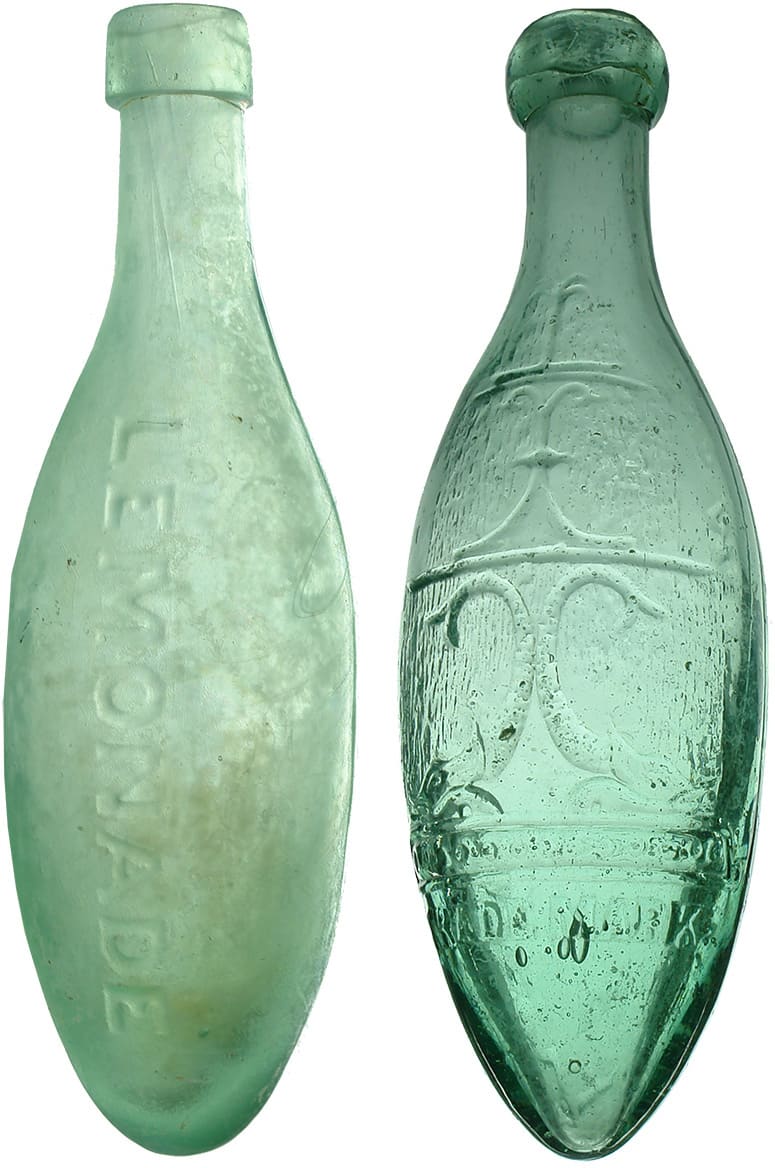 Antique Torpedo Soda Soft Drink Bottles