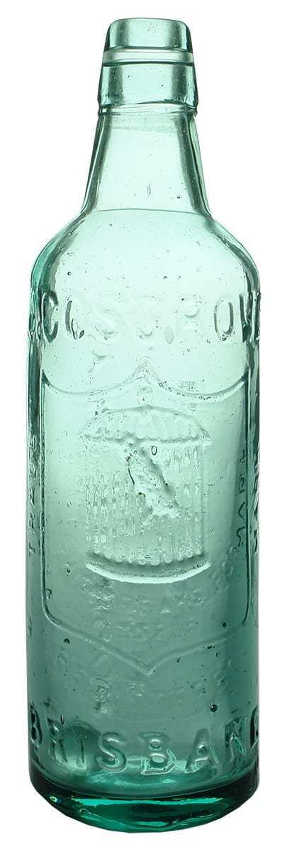 Cosgrove Brisbane Parrot Patent Soda Bottle