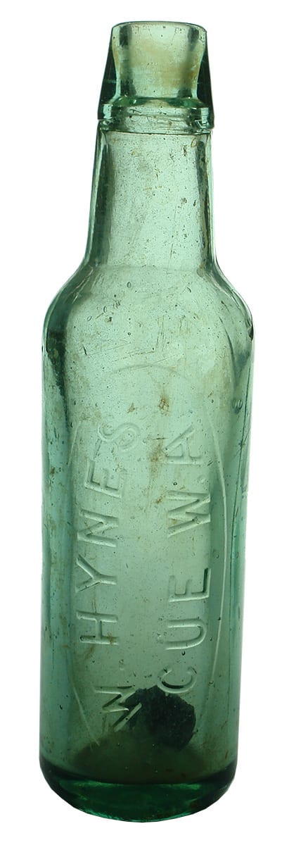 Hynes Cue Western Australia Lamont Antique Bottle