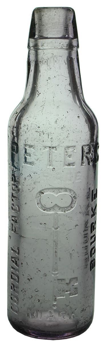 Peters Cordial Factory Bourke Amethyst Lamont Bottle