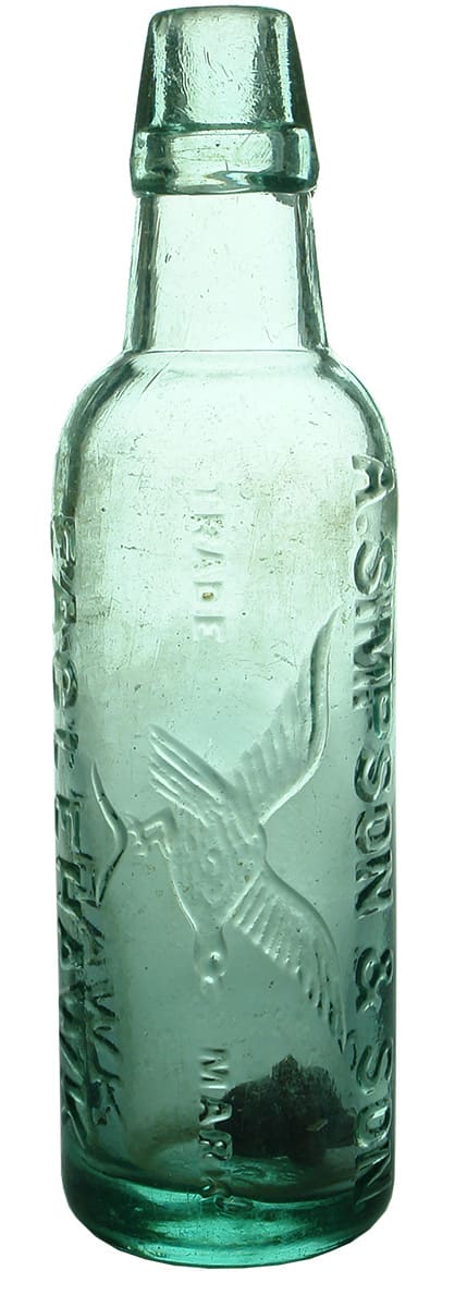 Simpson Eaglehawk Lamont Antique Soft Drink Bottle