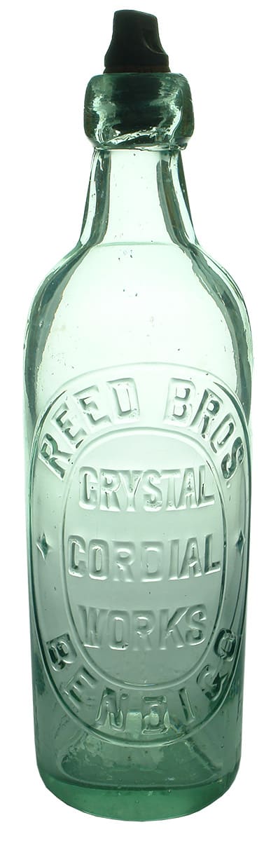 Reed Bros Crystal Cordial Works Bendigo Internal Thread Bottle