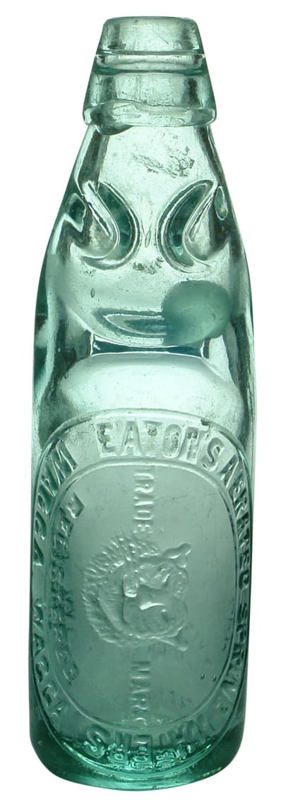 Eaton's Aerated Spring Waters Wagga Wagga Codd Bottle