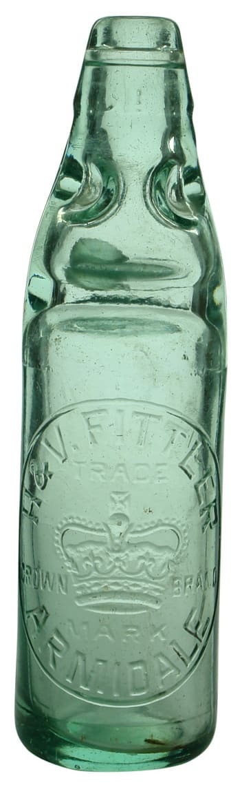 Fittler Crown Brand Armidale Codd Marble Bottle