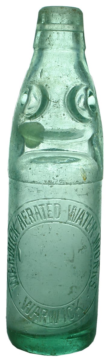 Warwick Aerated Water Works Codd Marble Bottle