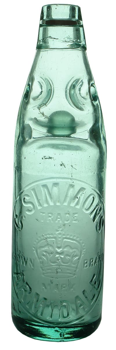 Simmons Armidale Antique Codd Marble Bottle