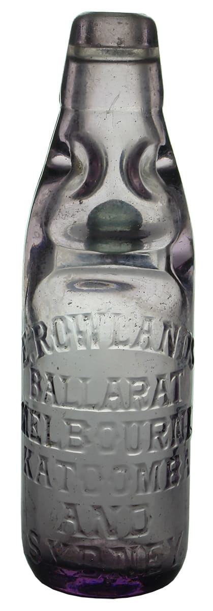 Rowlands Ballarat Melbourne Katoomba Sydney Codd Bottle