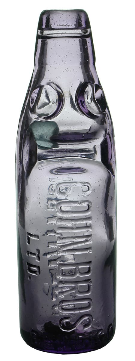 Cohn Bros Bendigo Purple Codd Marble Bottle