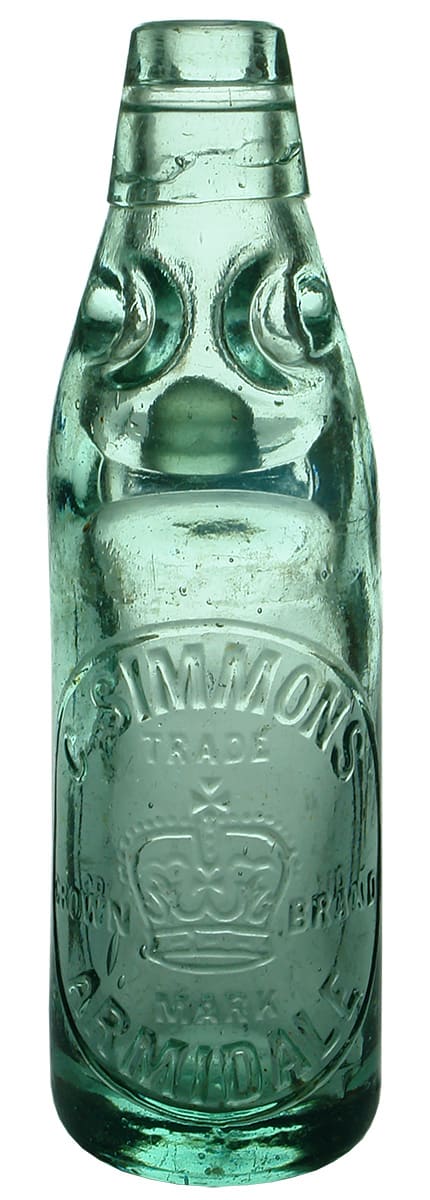 Simmons Crown Brand Armidale Codd Marble Bottle