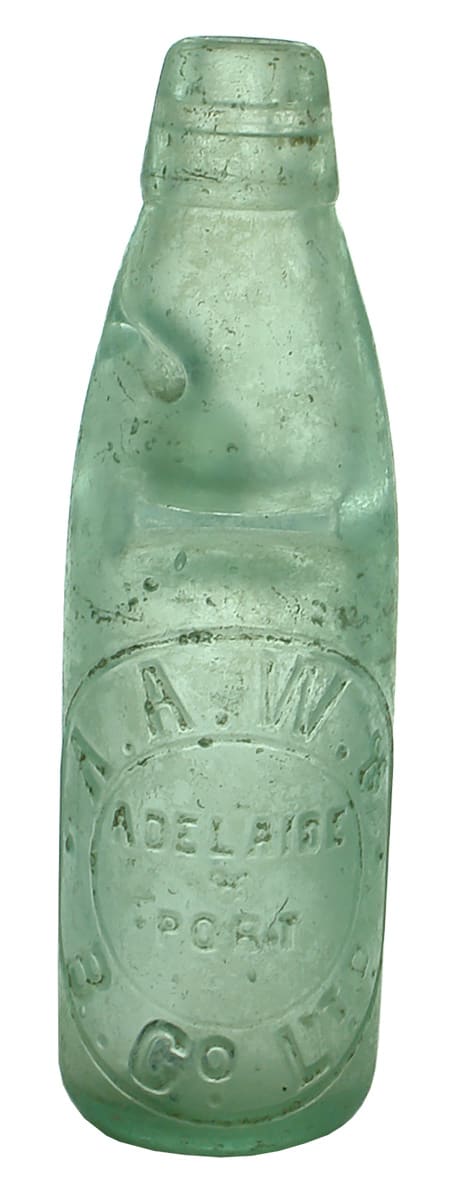 Adelaide Aerated Waters Codd Marble Bottle