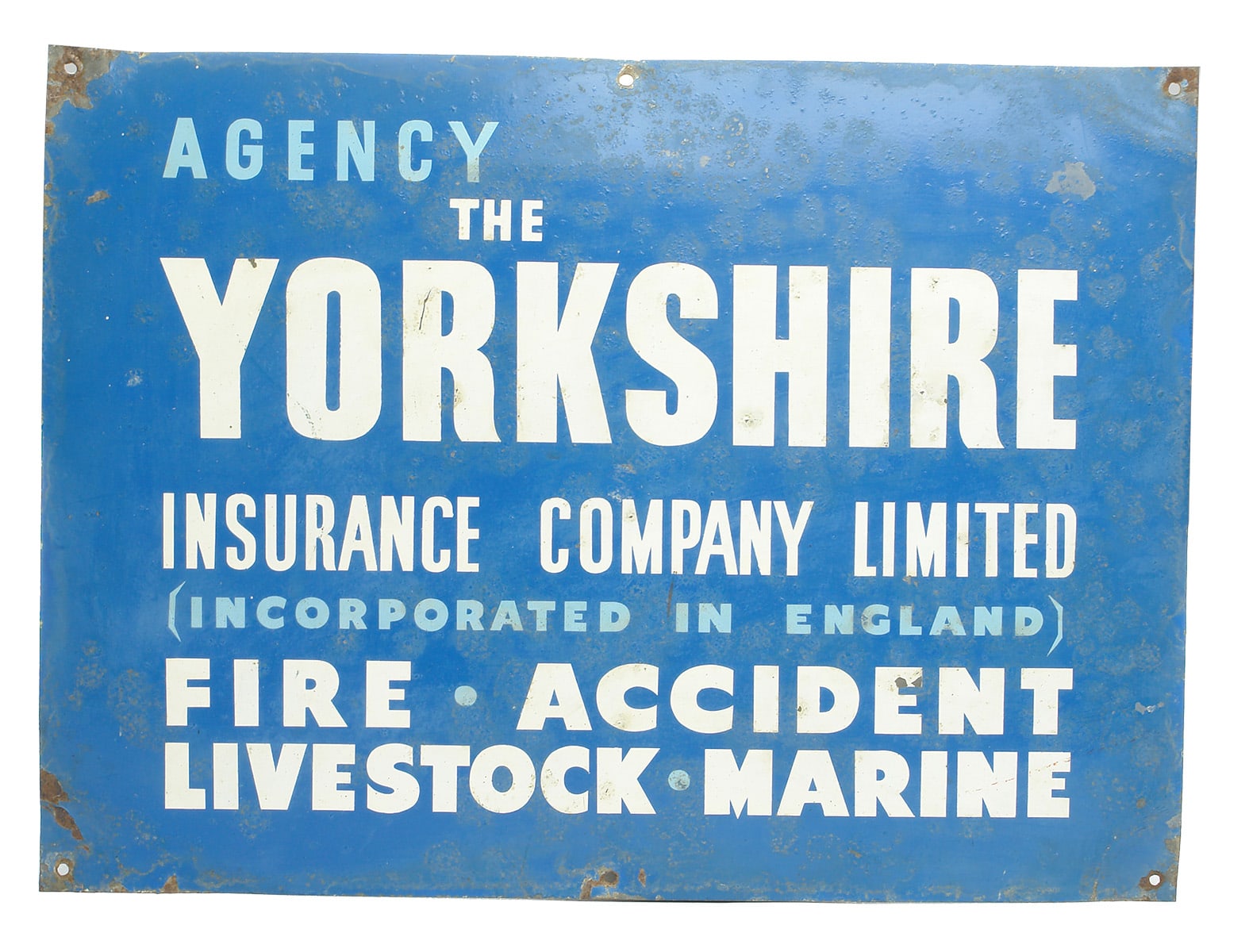 Yorkshire Insurance Company Antique Sign