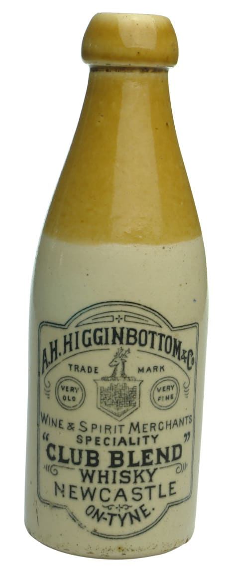 Higginbottom Whisky Newcastle Stoneware Bottle