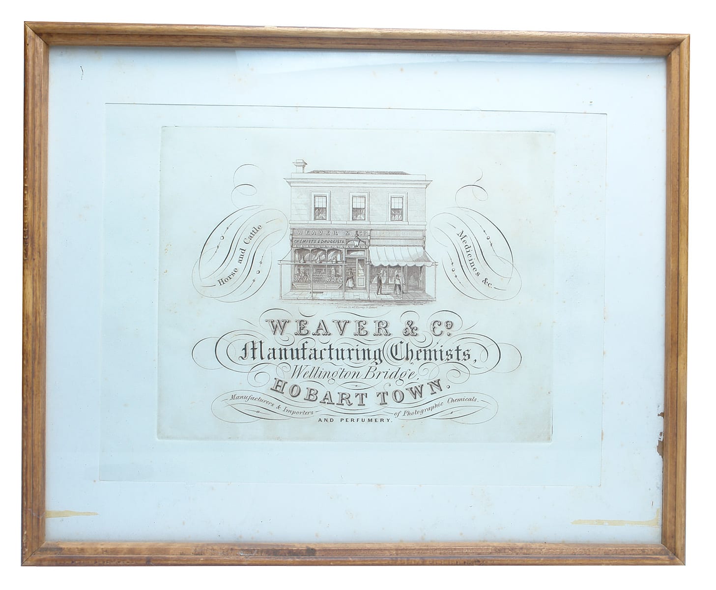Weaver Manufacturing Chemists Hobart Town Advertising Sign