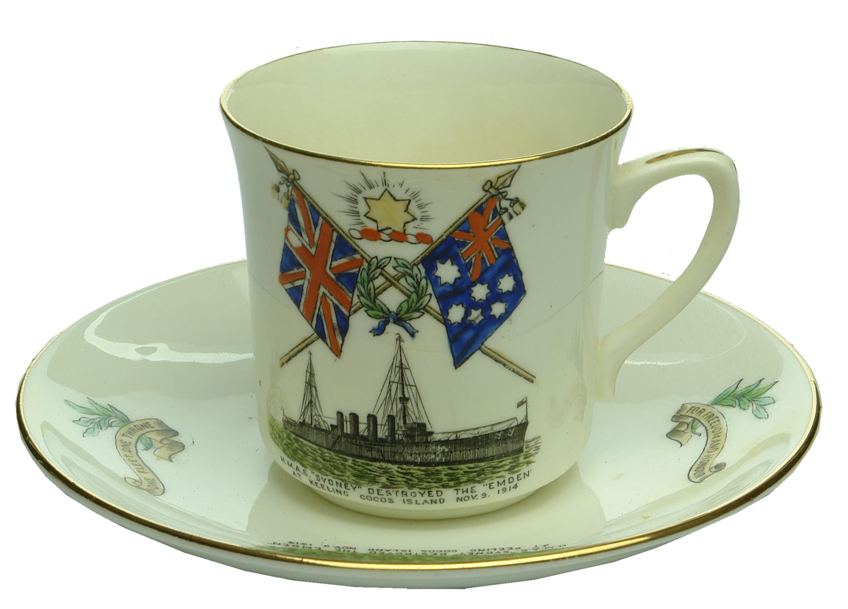 HMAS Sydney Emden Commemorative Cup Saucer