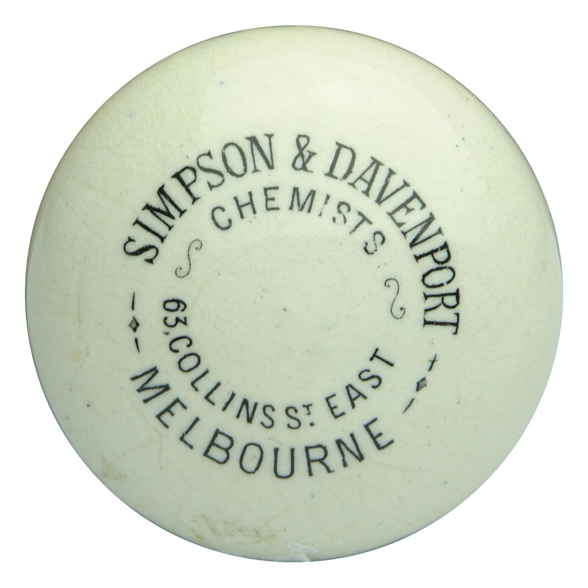 Simpson Davenport Melbourne Pot Lid Cap