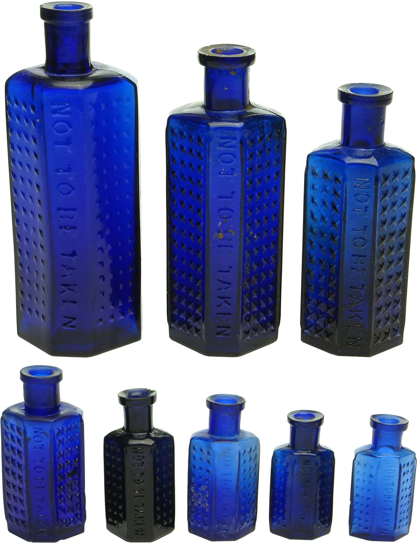 Lewis Towers Cobalt Blue Poison Botltes