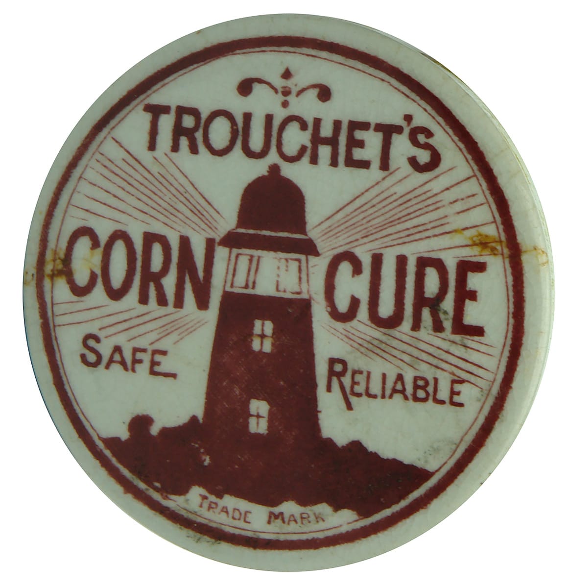 Trouchet's Corn Cure Antique Pot Lid