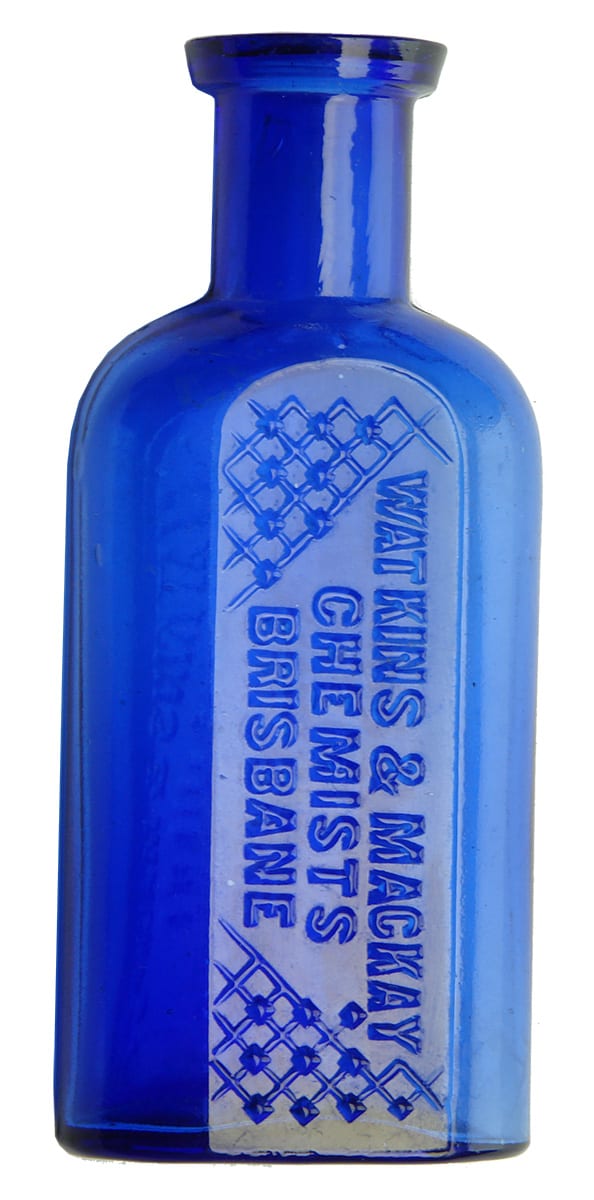 Watkins Mackay Chemists Brisbane Cobalt Blue Bottle