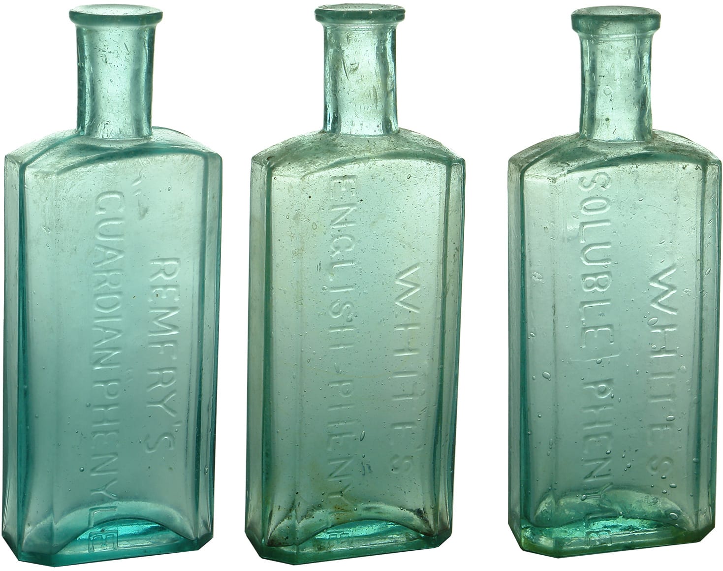 Antique Phenyle Poison Bottles