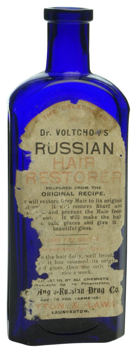 Russian Hair Restorer Antique Bottle