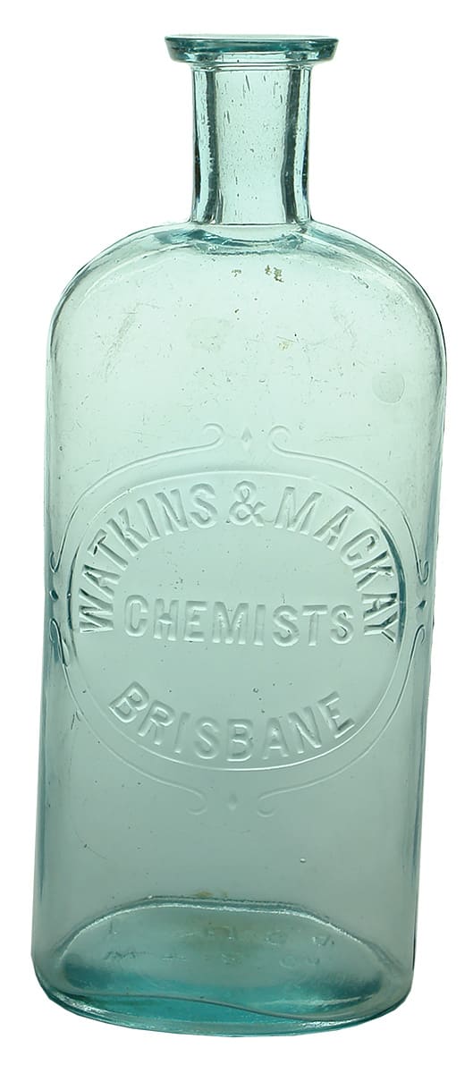 Watkins Mackay Chemists Brisbane Antique Bottle