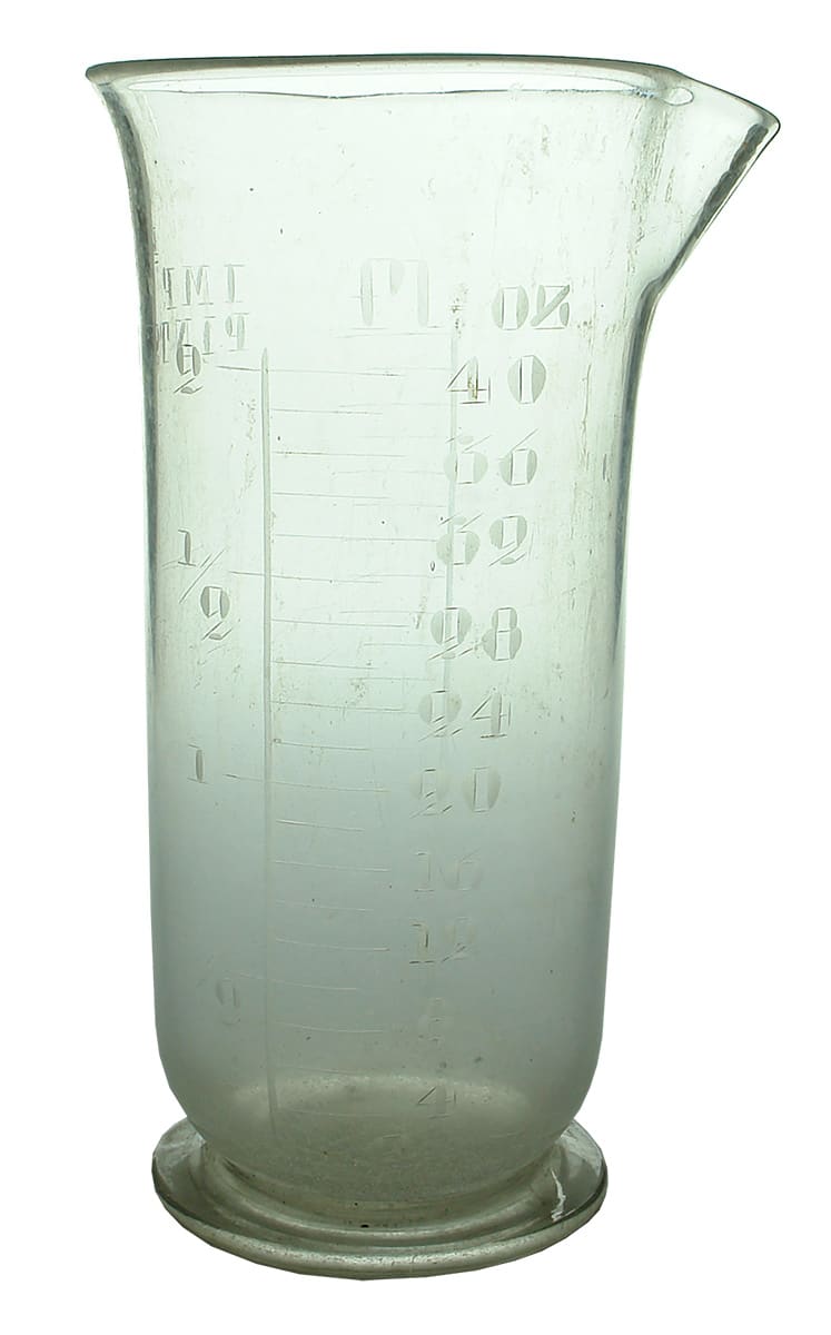 Antique Glass Measuring Beakers