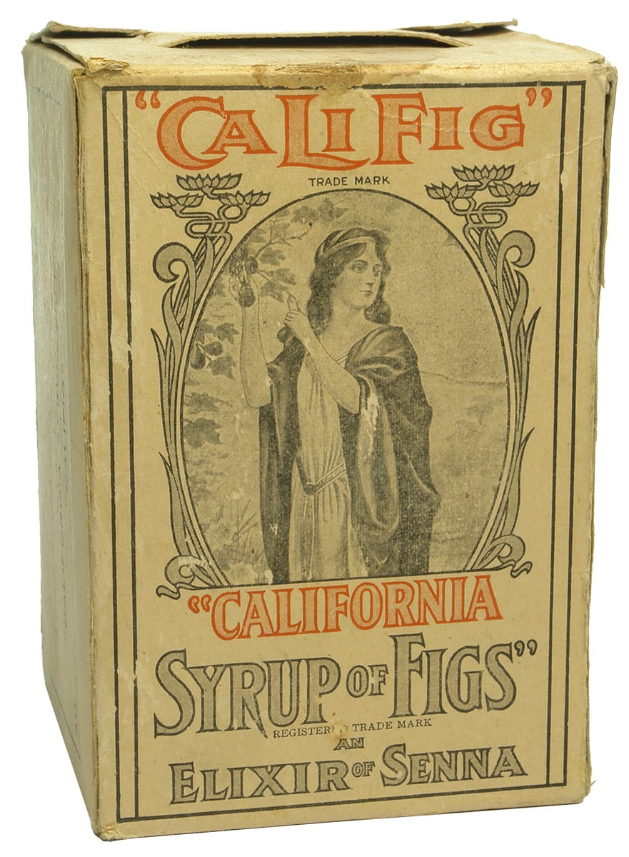 California Fig Syrup Antique Box Bottles