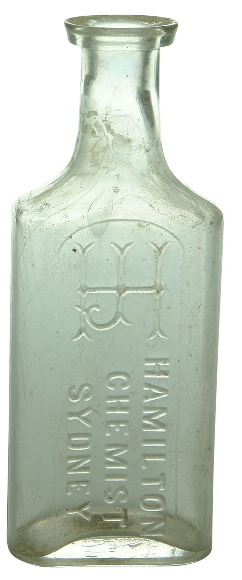 Hamilton Chemist Sydney Antique Bottle