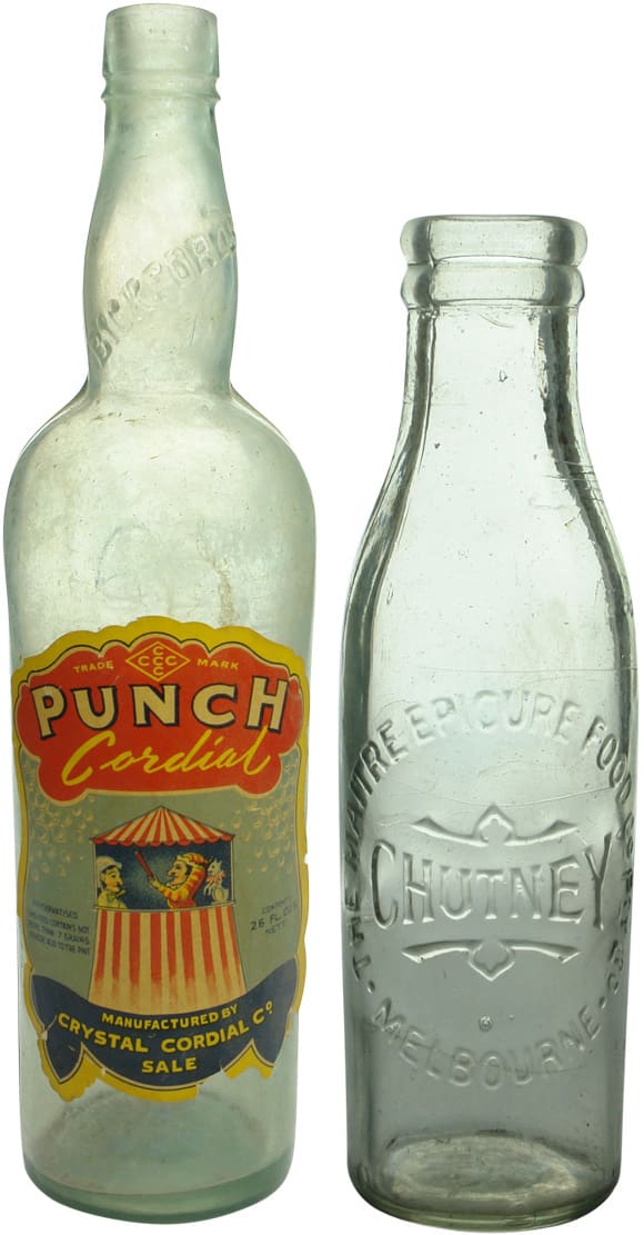 Vintage Condiments Sauces Pickles Bottles