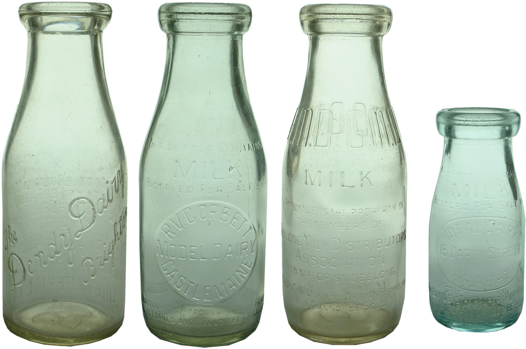 Vintage Milk Cream Bottles