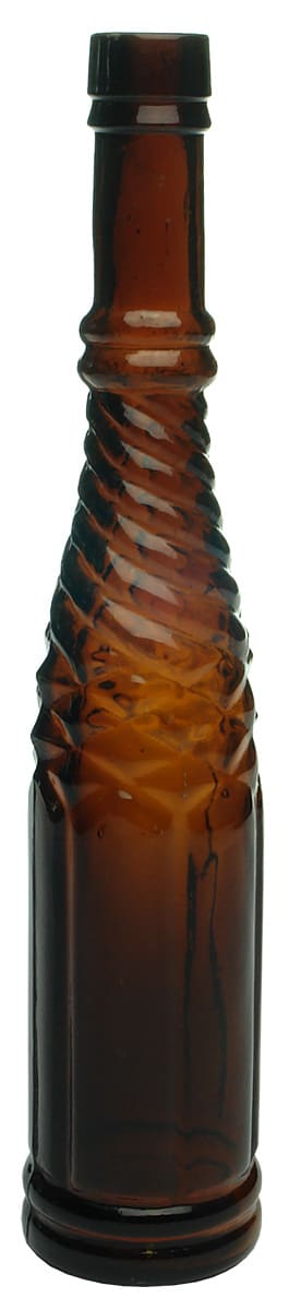 Amber Glass Whirly Salad Oil Bottle