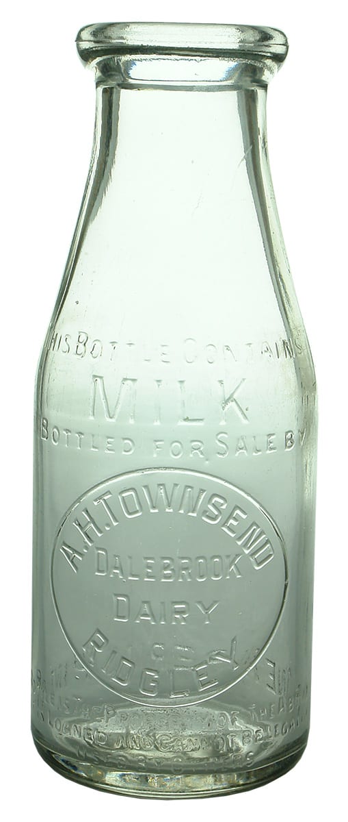 Townsend Dalebrook Dairy Ridgley Milk Bottle