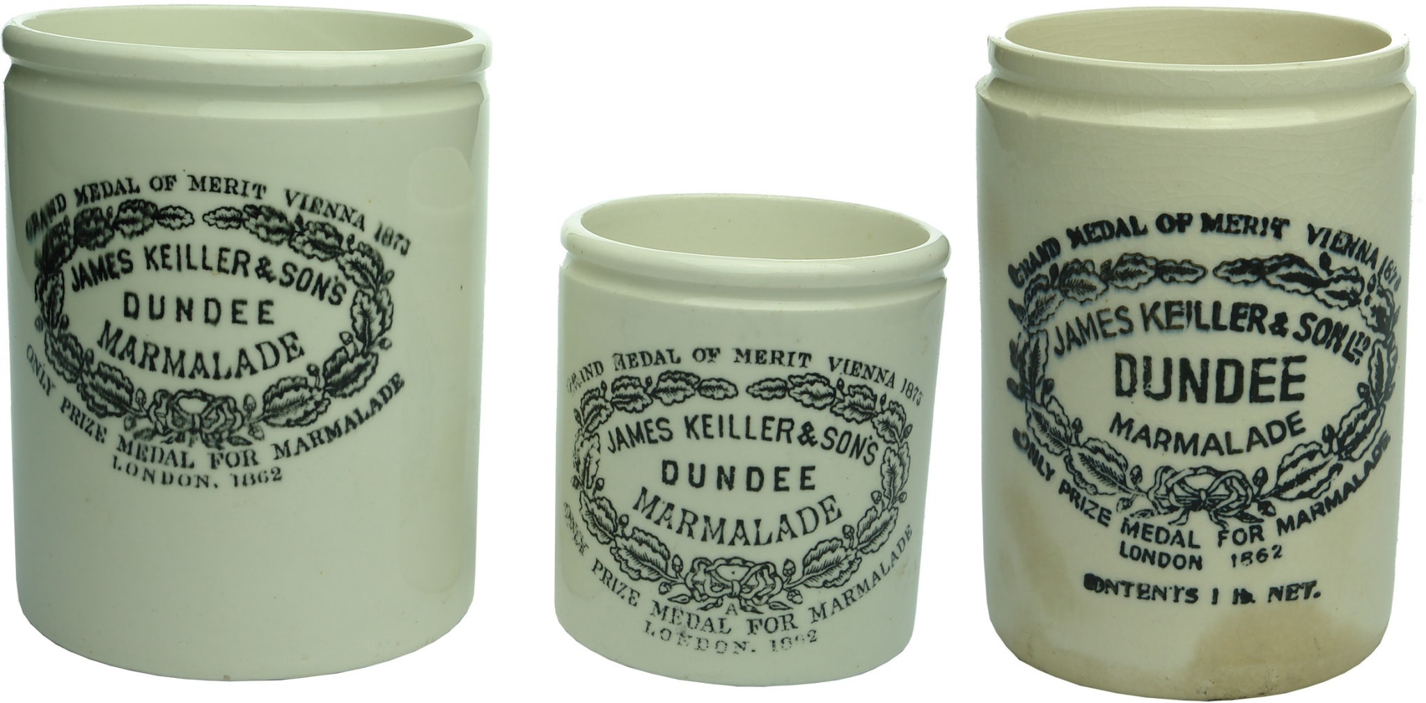 James Keiller Dundee Marmalade Jars