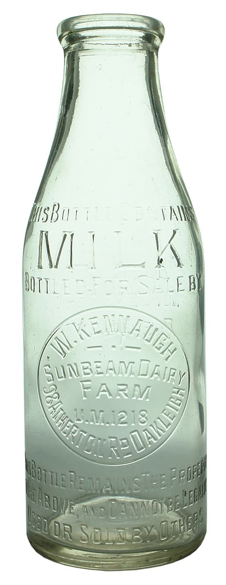 Kannaugh Sunbeam Dairy Oakleigh Milk Bottle