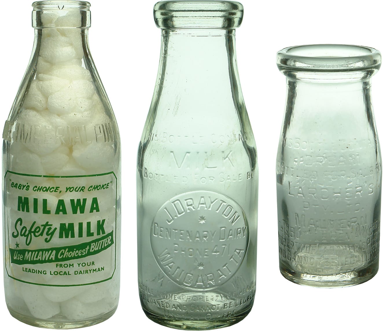 Vintage Milk Cream Bottles