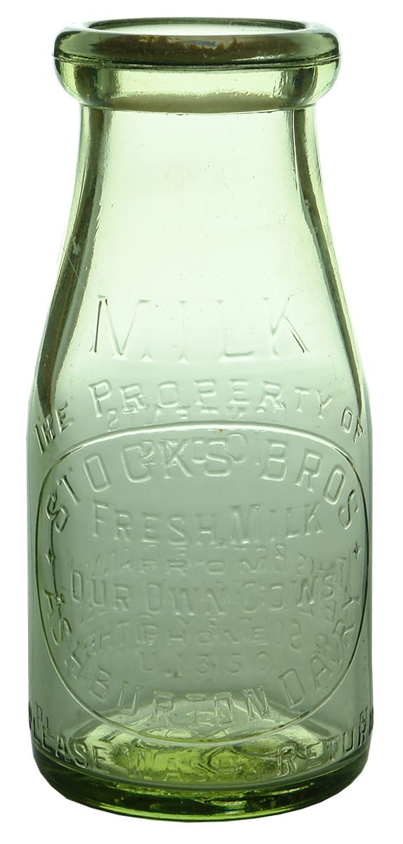 Stocks Bros Ashburton Milk Bottle