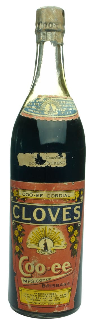 Cooee Brisbane Vintage Cordial Bottle