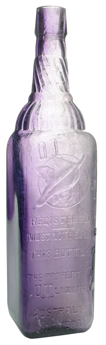 OT Chili Leaf Purple Glass Cordial Bottle