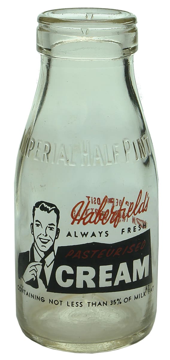 Haberfields Cream Ceramic Label Bottle