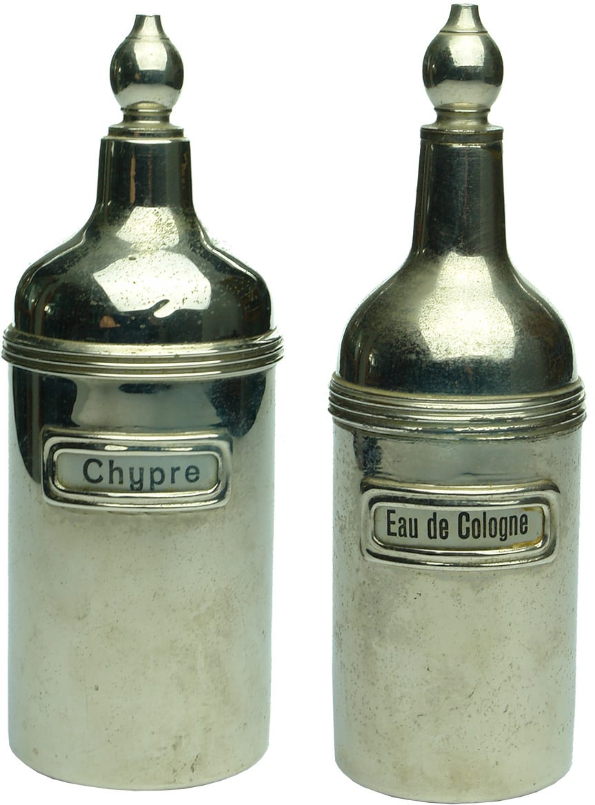 Metal Glass Barbers Bottles