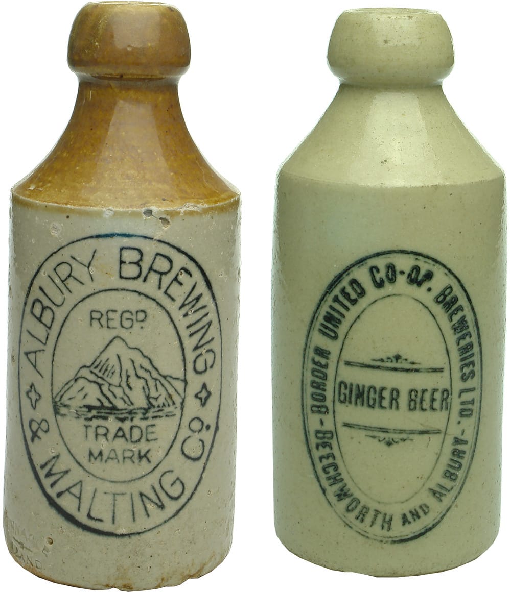 Antique Stoneware Ginger Beer Bottles