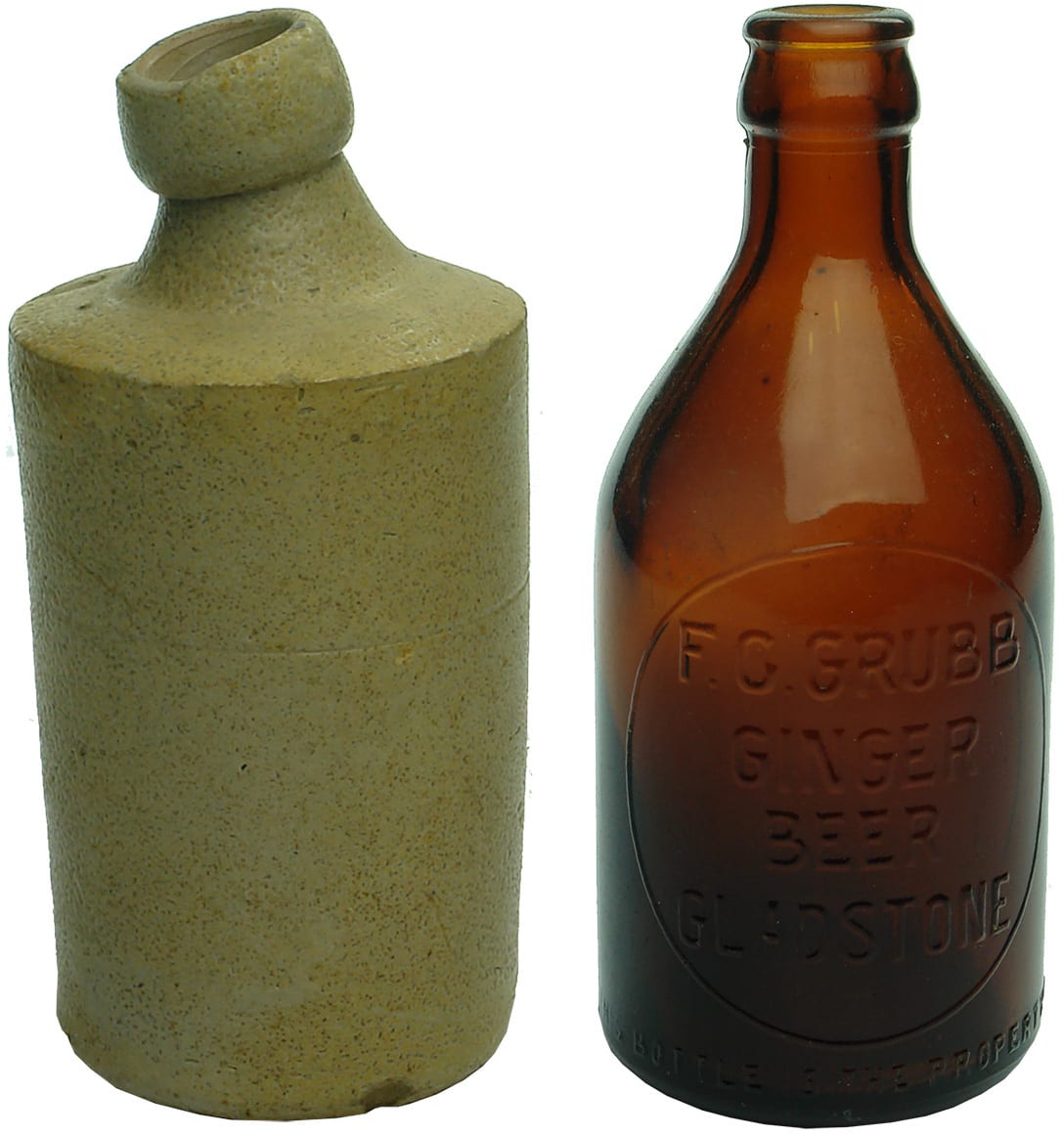 Antique Stoneware Ginger Beer Bottles