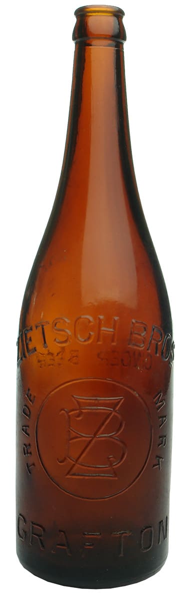 Zietsch Grafton Amber Glass Ginger Beer Bottle