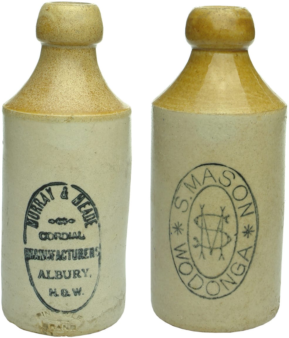 Antique Stoneware Ginger Beer Bottles