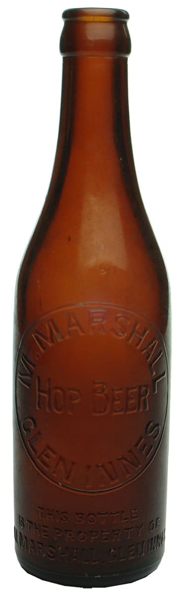 Marshall Hop Beer Glen Innes Amber Glass Bottle