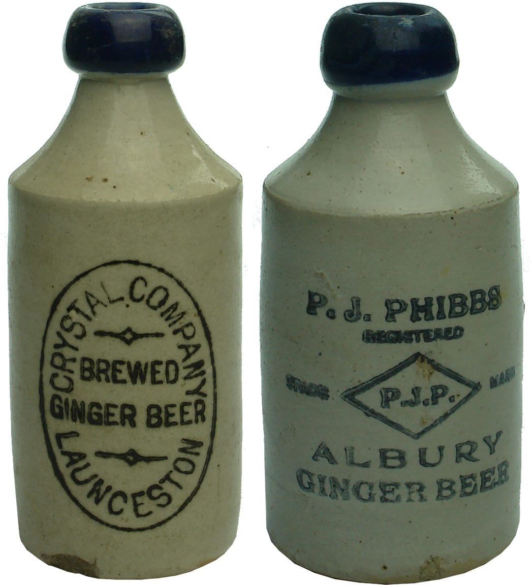 Antique Stoneware Ginger Beer Bottles