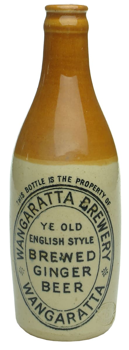 Wangaratta Brewery Vintage Ginger Beer Bottle